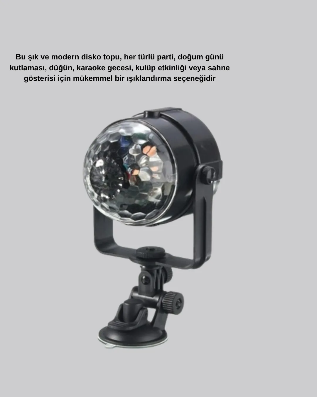 Müzik Ritmine Duyarlı Renkli Disko Topu – 7 Modlu Işıklı Parti Lambası