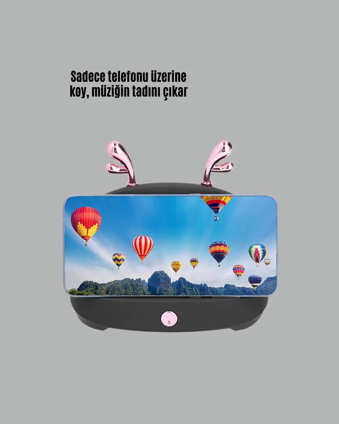 Taşınabilir Kablosuz Telefon Tutucu ve Bluetooth Hoparlör – Kompakt Tasarım, Üstün Ses