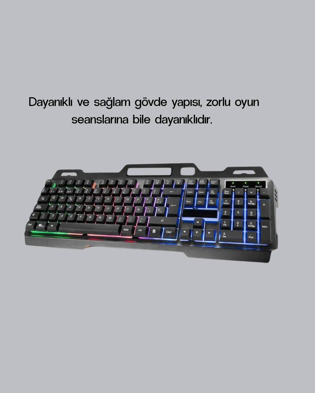 RGB Işıklı Oyuncu Klavye Mouse Seti – Türkçe Q, Ayarlanabilir DPI, Ergonomik ve Dayanıklı Tasarım