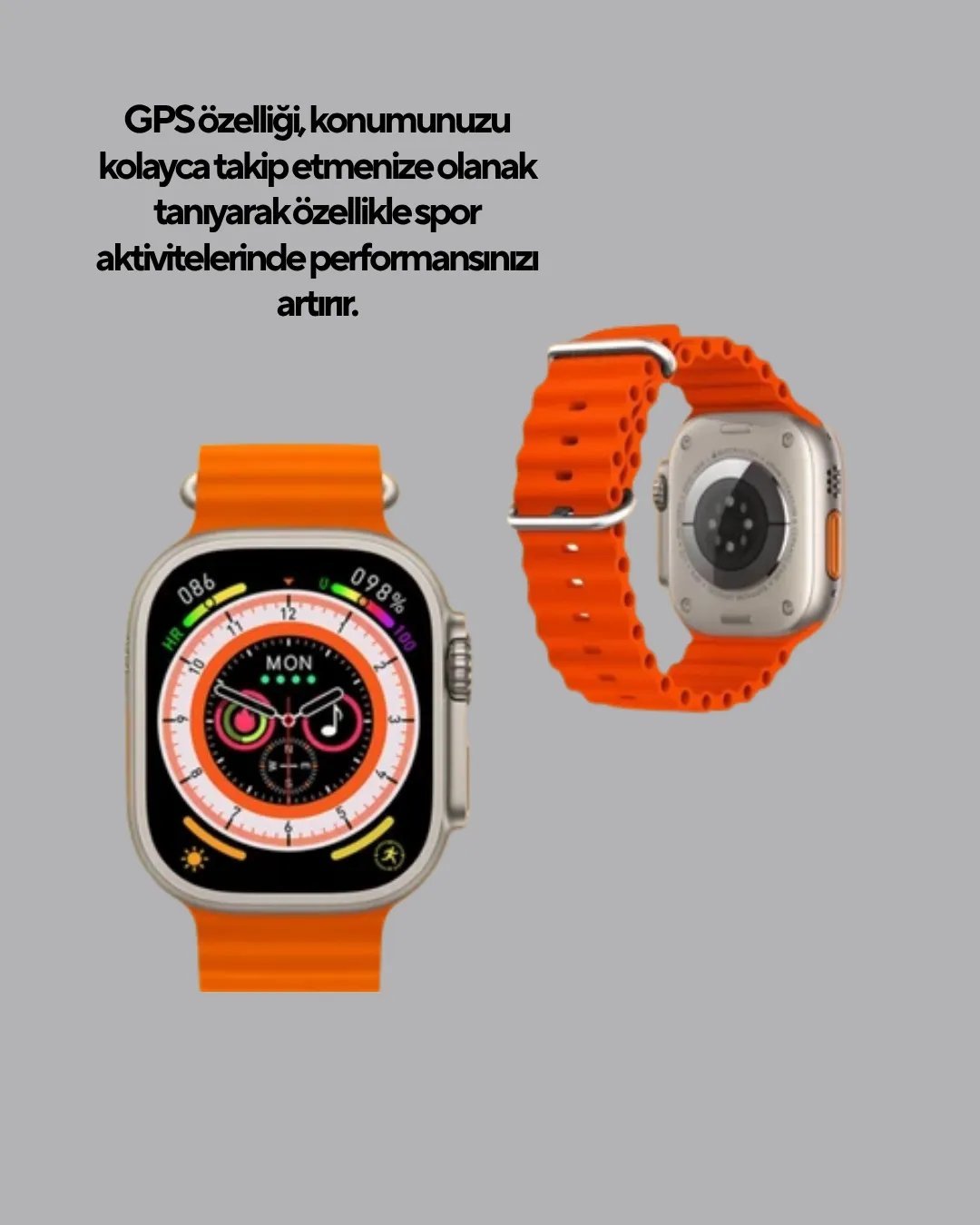 GPS’li Akıllı Saat – Nabız, Uyku ve Adım Takibi, Suya Dayanıklı