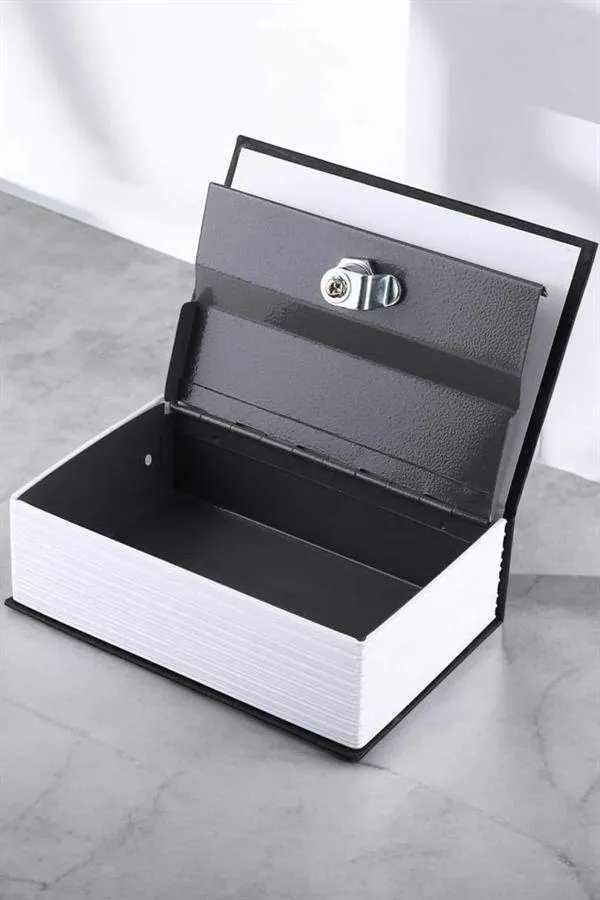 Büyük Boy Anahtarlı Kitap Görünümlü Gizli Kasa Çelik Kasa Altın Kasası