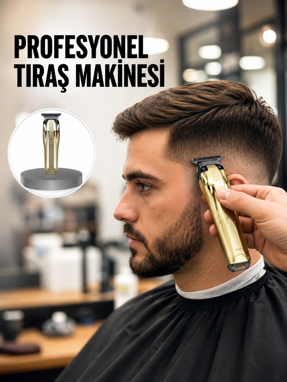 Kablosuz Erkek Bakım Tıraş Makinesi Hassas Bıçaklı Şarjlı Kullanım