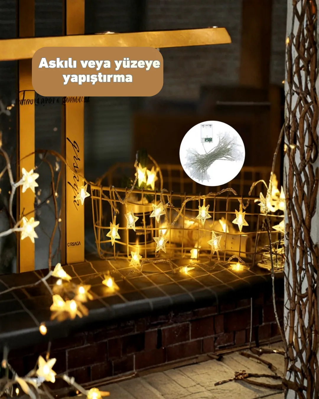 Yıldız Led Işık 5 Metre Dekoratif Aydınlatma Günışığı