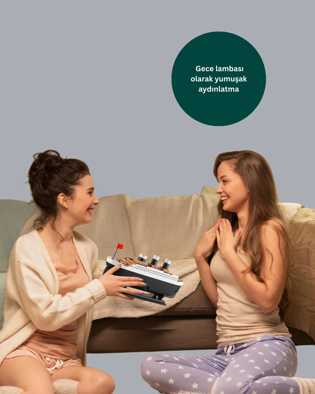 Ultra Sessiz Titanik Gemi LED Işıklı Aroma Difüzörü Oda Nemlendirici