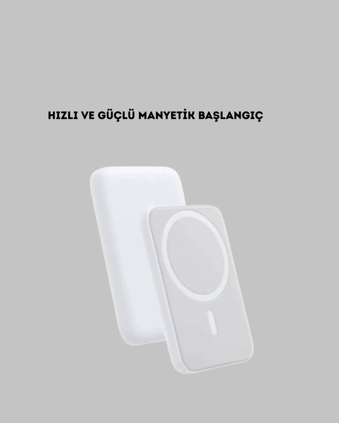 MagSafe Uyumlu Kablosuz Powerbank – Güçlü Mıknatıs, Hızlı Şarj, Kompakt Tasarım