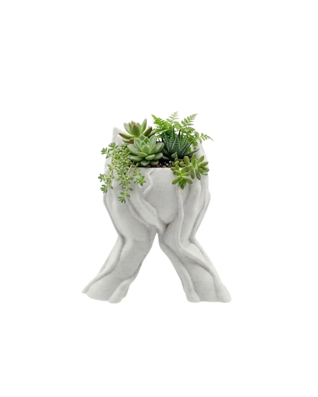 Dekoratif 3D El Tasarımlı Vazo Saksı Modern Ev Dekorasyon Aksesuarı