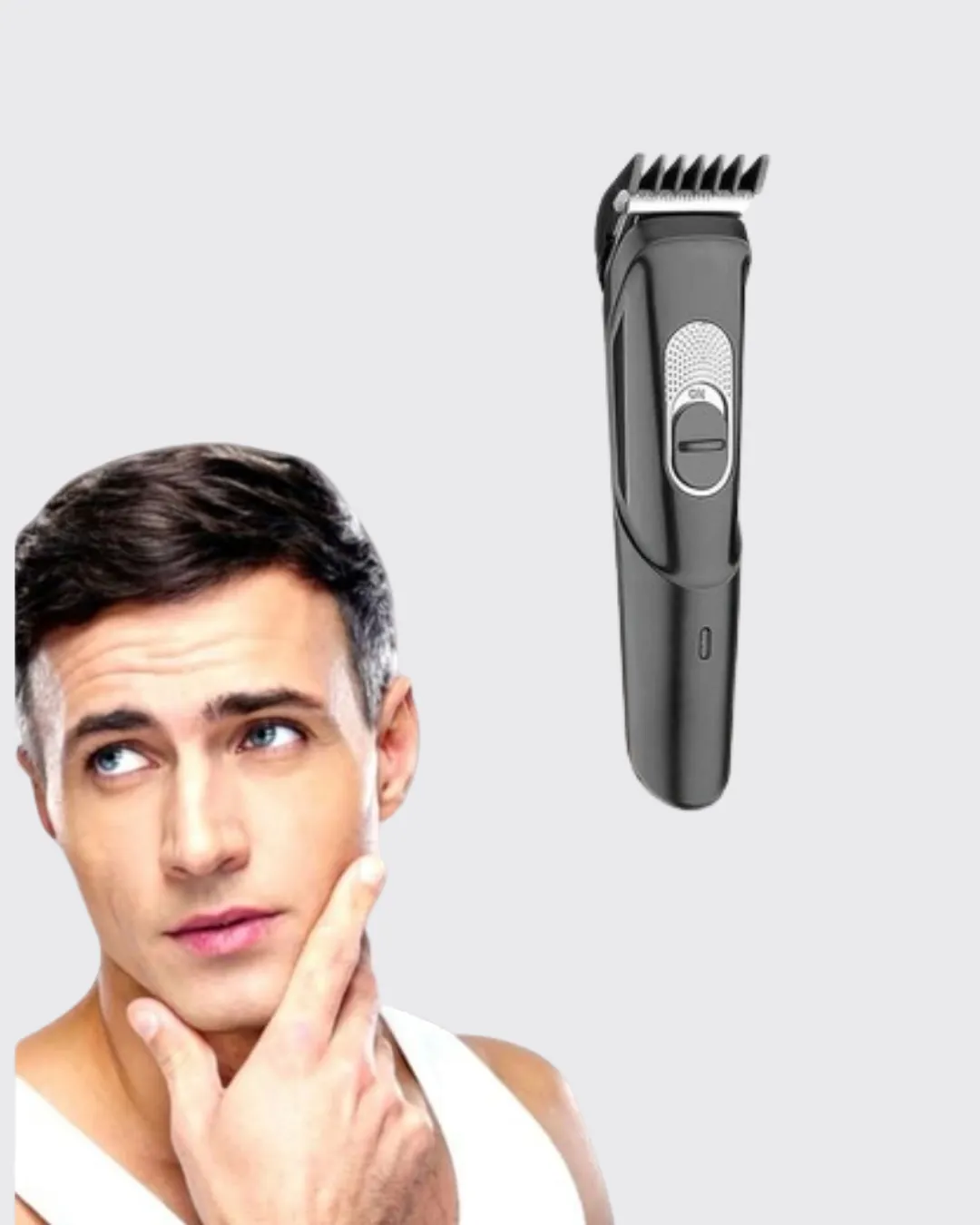 Paslanmaz Bıçaklı, Şarjlı ve Sessiz Saç Sakal Kesme Makinesi – Ev Kullanımı İçin İdeal