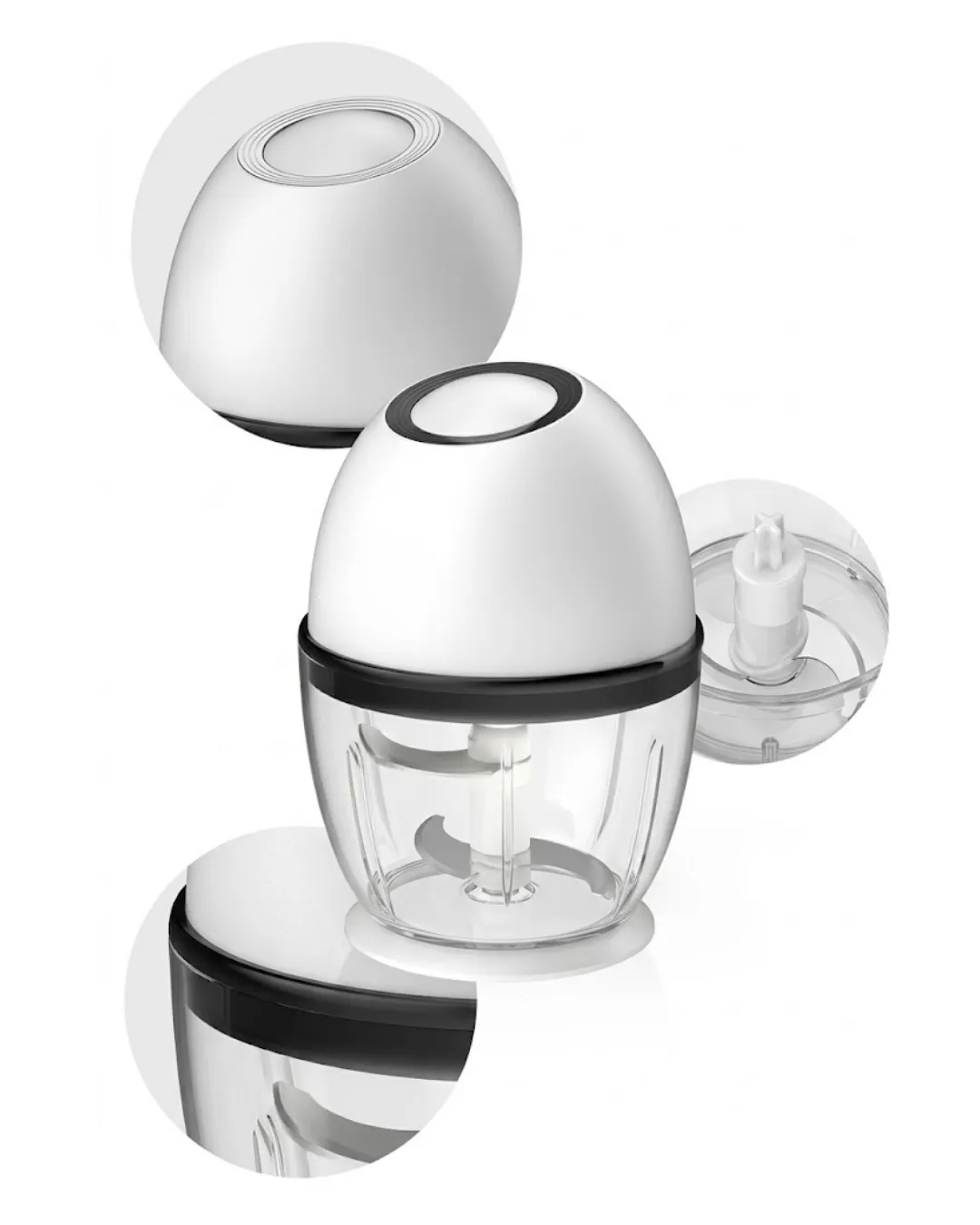 Şarjlı Mini Doğrayıcı 450 ML Kablosuz Sebze Doğrayıcı