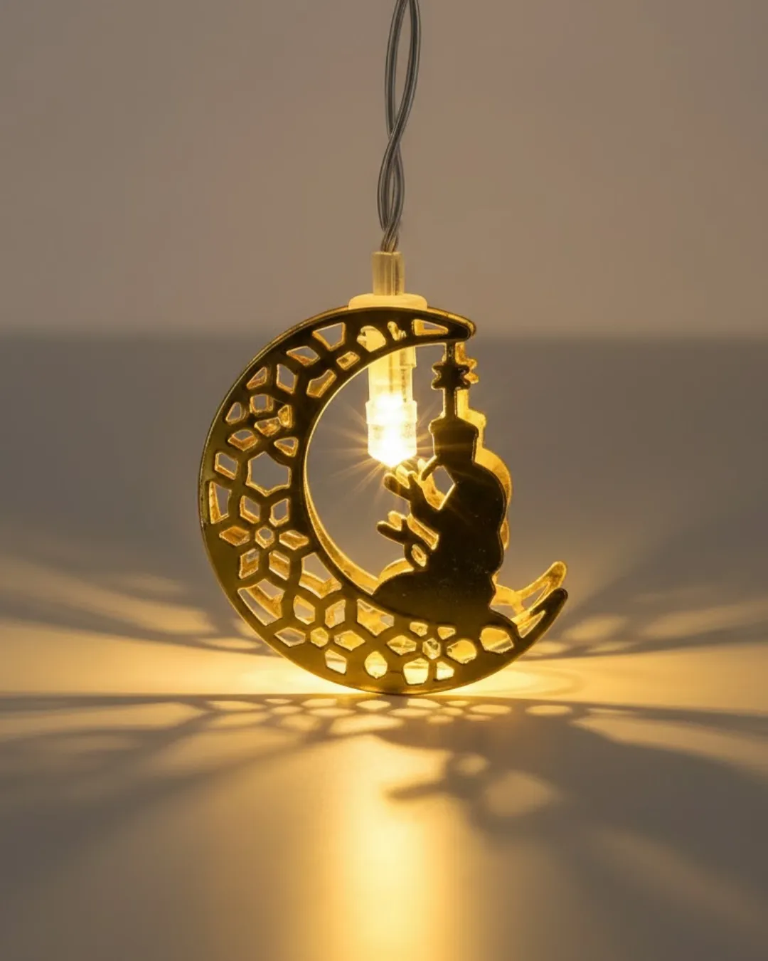 Ramazan Ay Işığı Secde Eden Adam Silüetli LED Peri Işığı