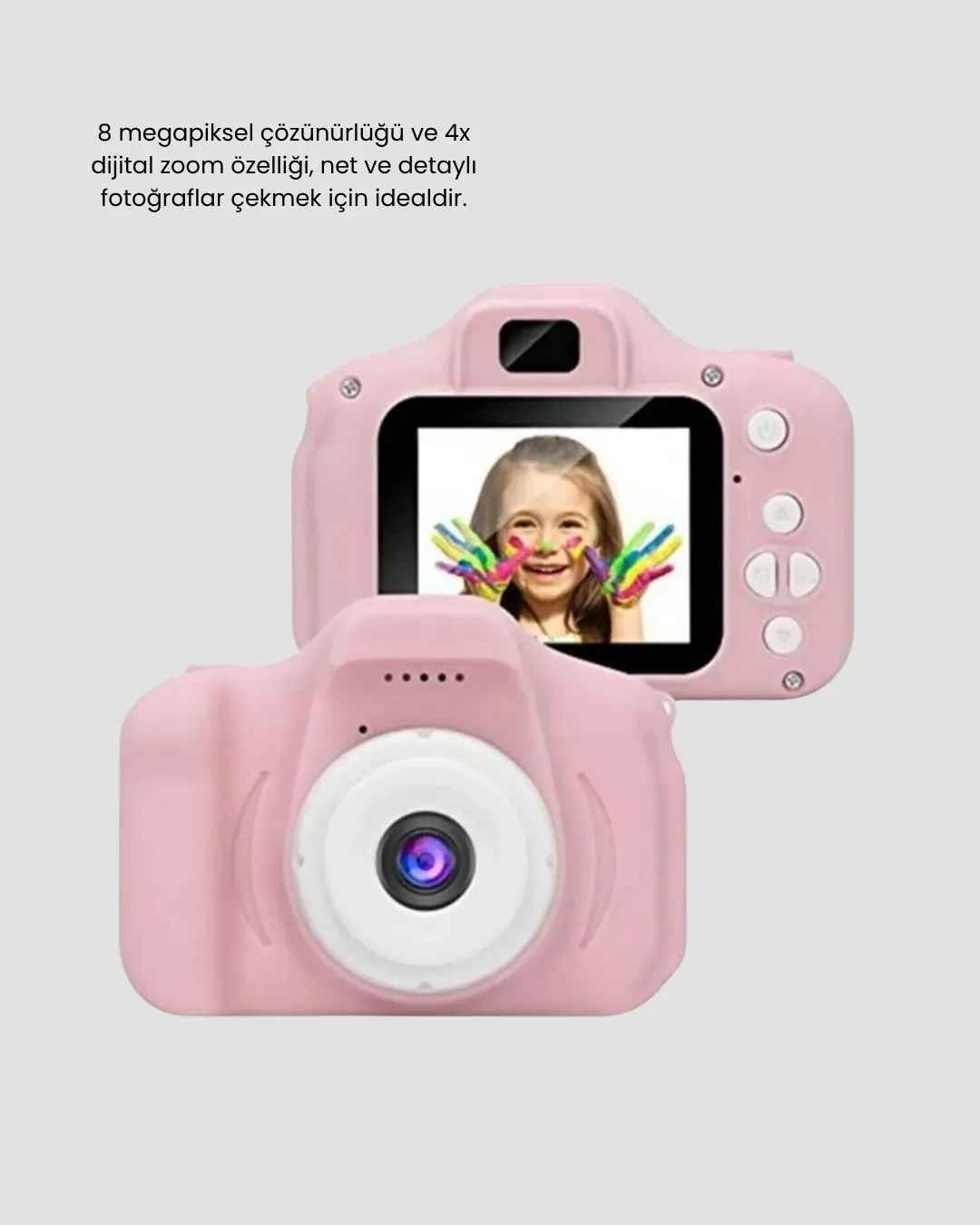 Çocuklar İçin Mini Dijital Kamera – 1080p HD, 2.0 İnç Ekran, Komik Filtreli ve Şarjlı