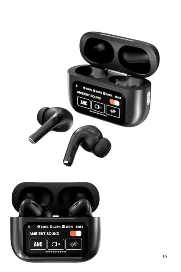 Kulak İçi Bluetooth Kulaklık Ekranlı Müzik Dinleme Çağrı Cevaplama Siyah