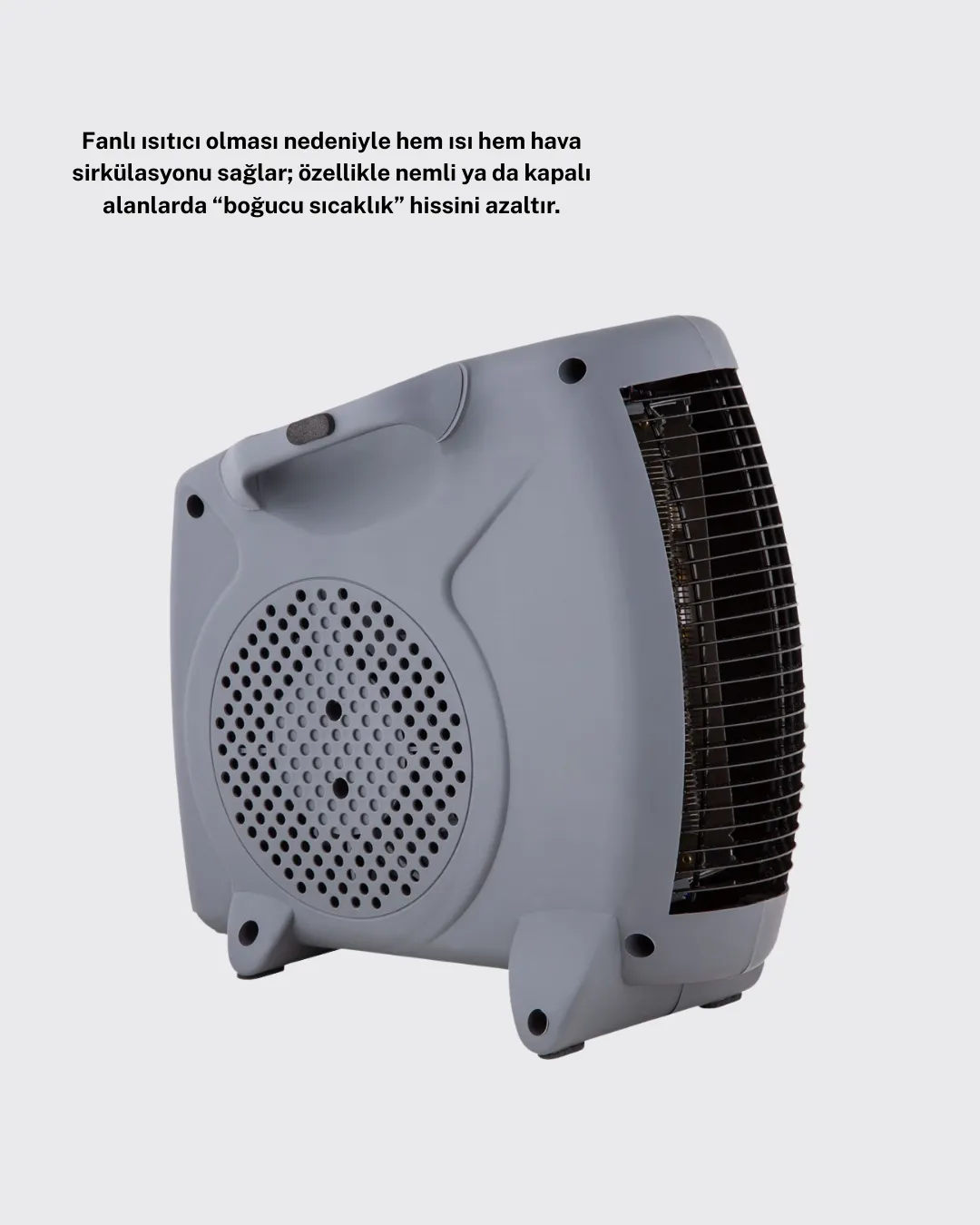 Fanlı Elektrikli Isıtıcı Termostatlı Güvenli Yanmaz Plastik Gövde