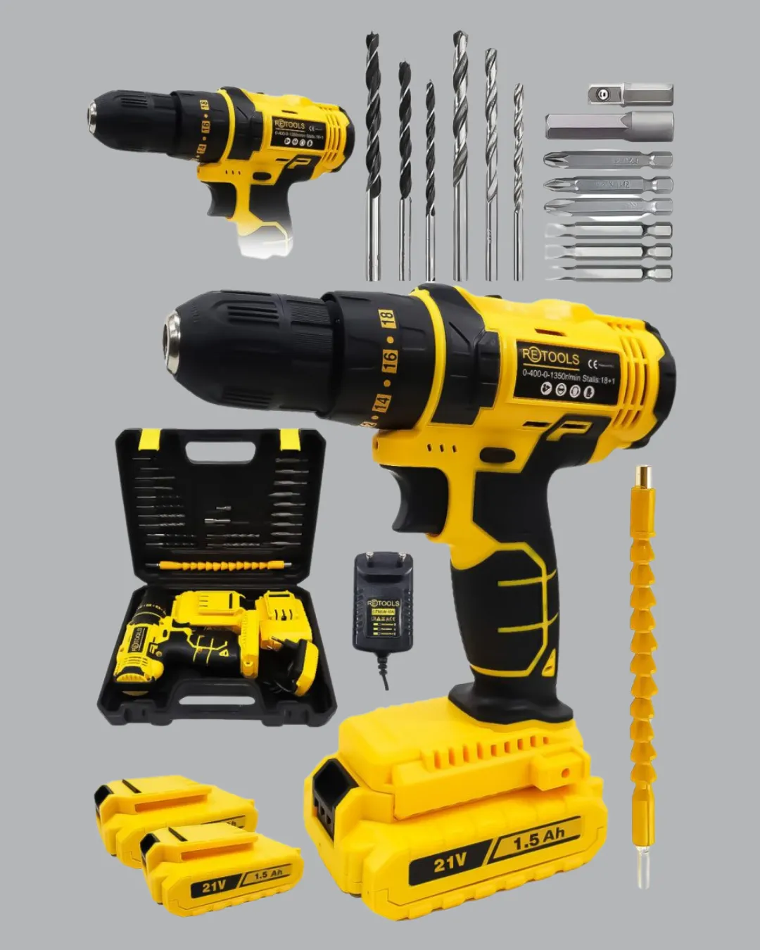 Ergonomik Tasarımlı 12V Matkap | 2 Vitesli, LED Aydınlatmalı ve Dayanıklı