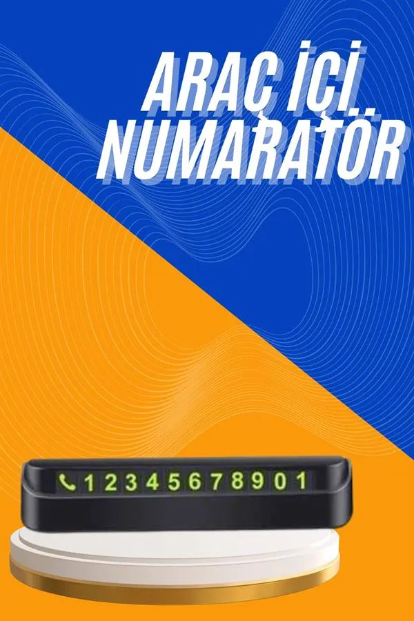 Tüm Araçlara Uyumlu Araç Içi Park Numaratör Oto Araç Numaratör
