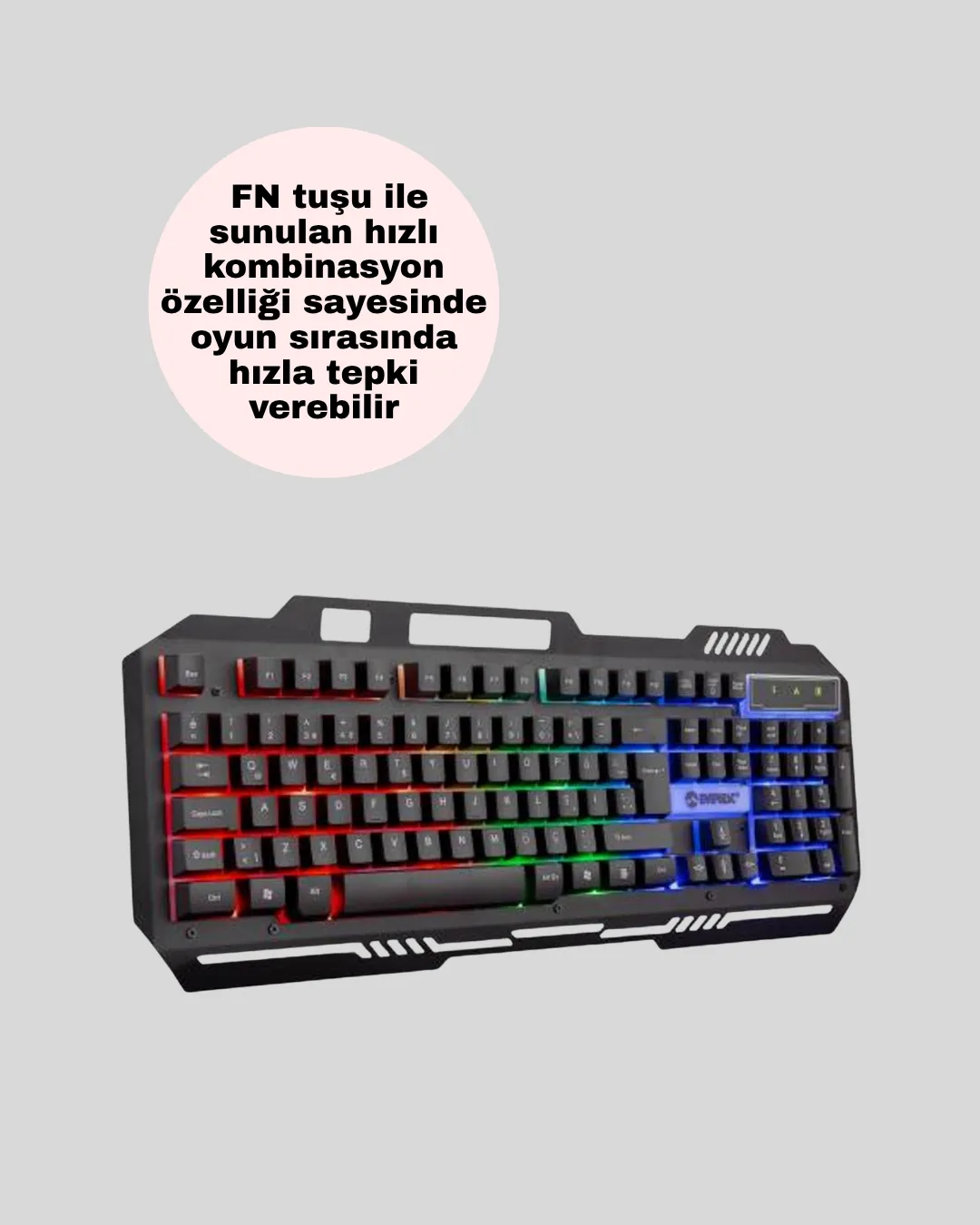 Gaming Klavye Mouse – Çatışmasız Tuş, Hızlı Tepki Süresi