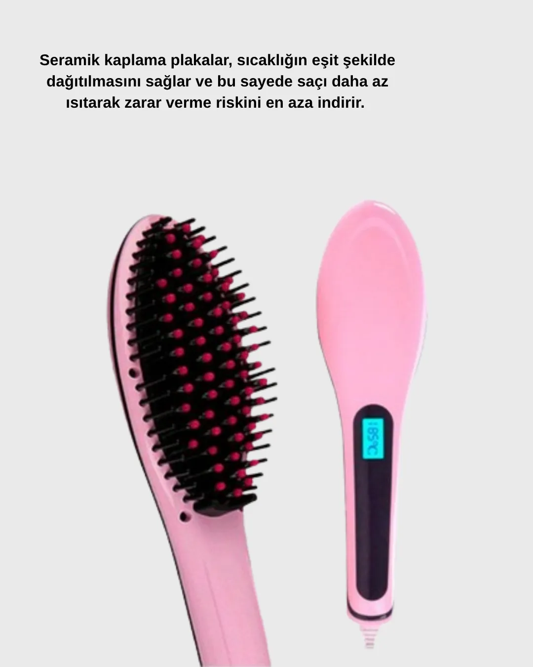 Seramik Plakalı Saç Düzleştirici Hızlı Isınan 5 Kademe Isı Ayarlı