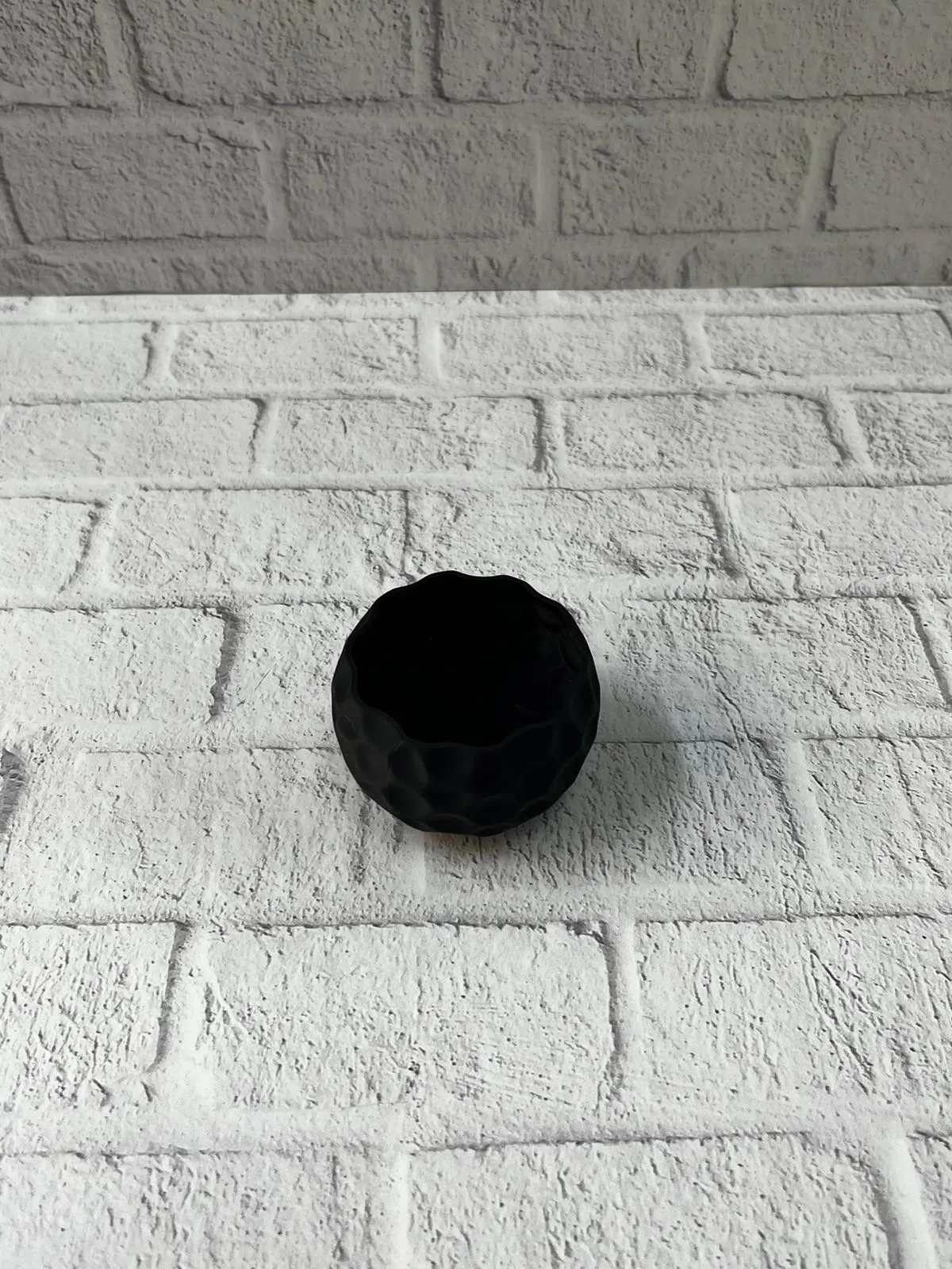 5 cm Küçük Siyah Saksı Minimal Tasarım Sukulent ve Kaktüs Saksısı