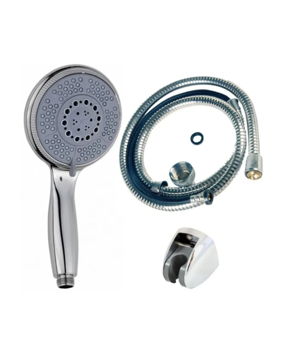 Çok Fonksiyonlu 4 Kademeli El Duşu Seti Spiral Hortumlu Banyo Duş Başlığı