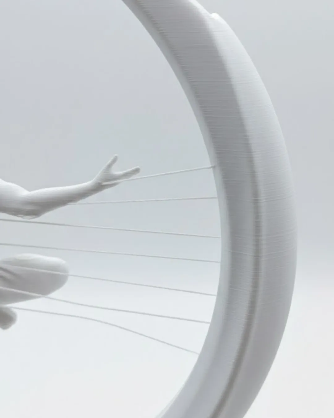 3D Zen Heykeli Modern Ay Tasarımlı Meditasyon Biblosu