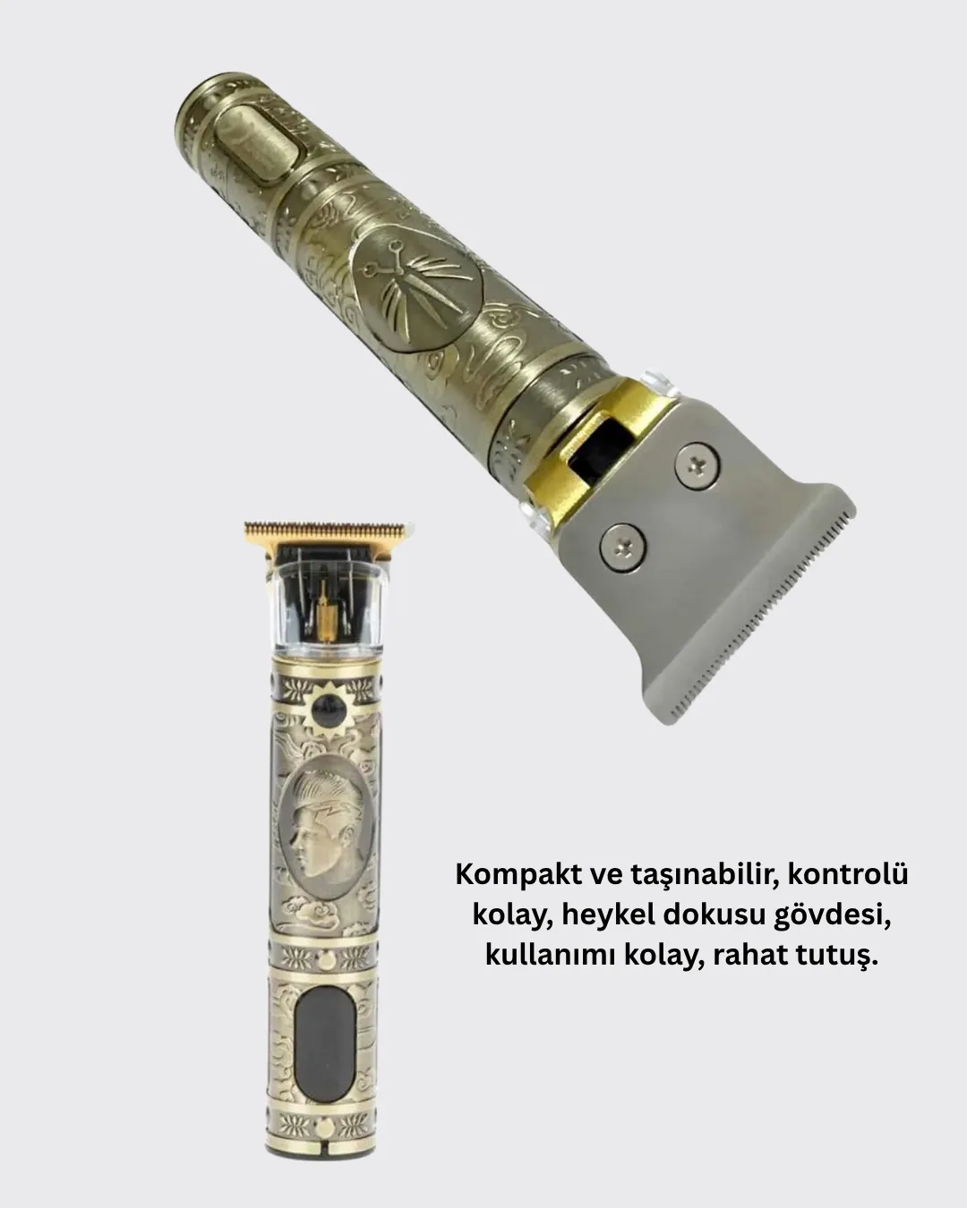 4 Kılavuz Taraklı Profesyonel Saç ve Sakal Kesme Makinesi