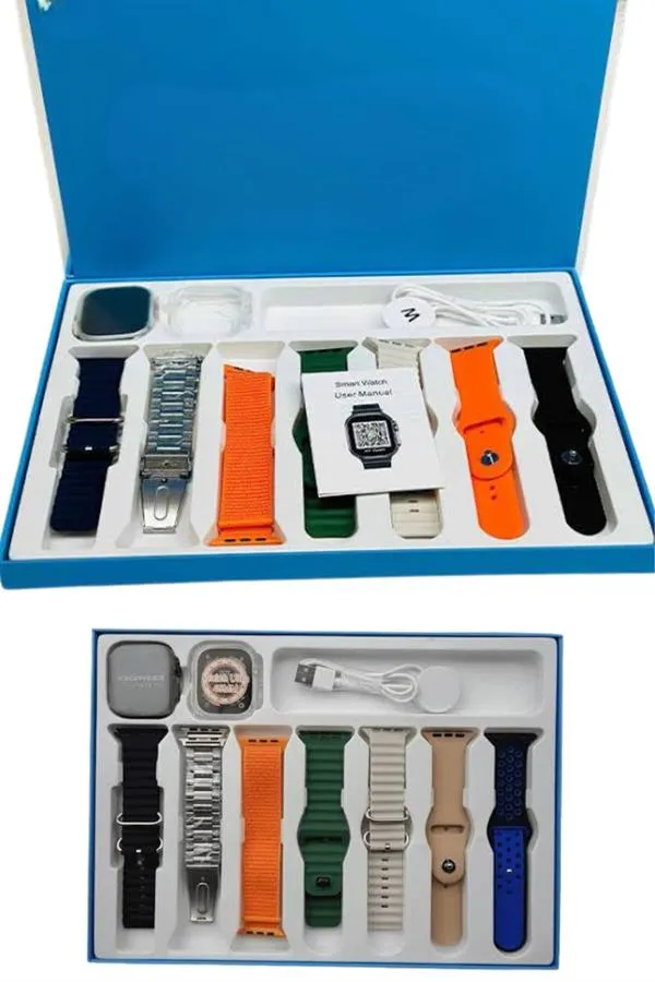 Akıllı Saat 7 Kordon Hediyeli Takvim Alarm Nabız Ölçer Bildirim Görme Sesli Görüşme