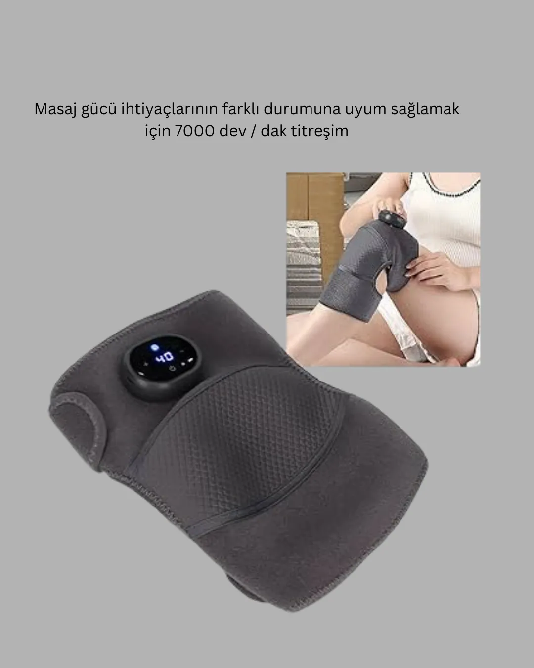 Ev Tipi Isı ve Titreşim Destekli Diz Masaj Aleti