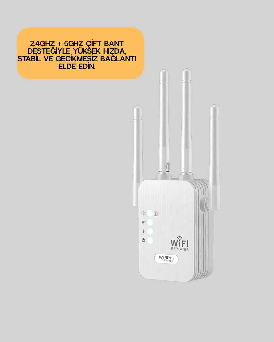 Çift Bantlı Otomatik Kurulum WiFi Repeater Menzil Genişletici