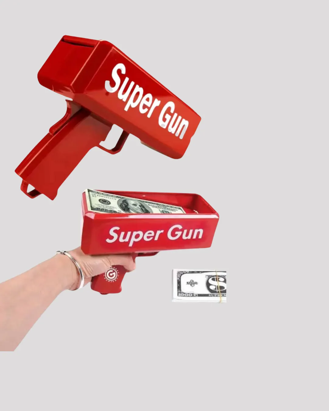 Dolar Boyutunda Kâğıt Atışı Yapan Pil ile Çalışan Oyuncak Tabanca