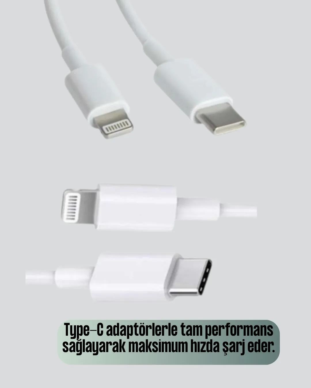 Dayanıklı TPE Lightning Kablo – 30W Hızlı Şarj ve Veri Transferi