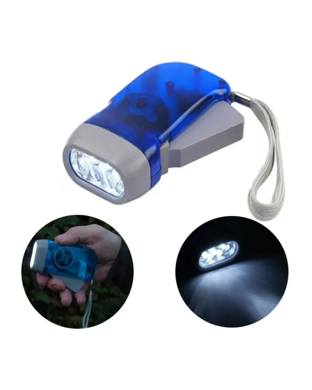 Kendiliğinden Şarjlı El Feneri Pilsiz Manuel Şarjlı Güçlü Işık