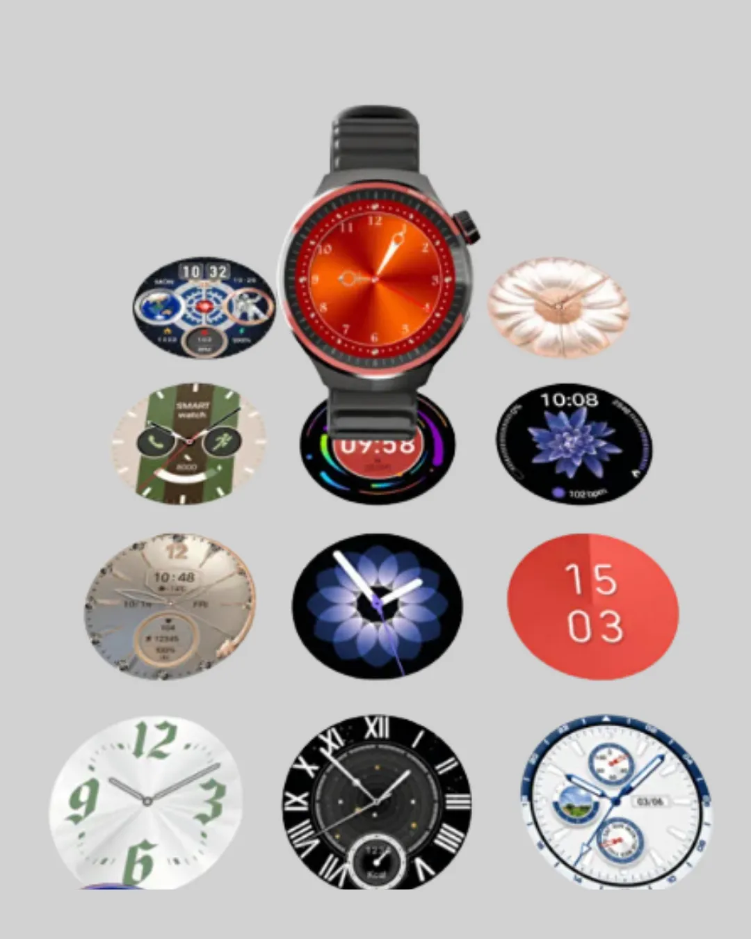 Spor ve Sağlık Takipli Akıllı Saat Kablosuz Şarj