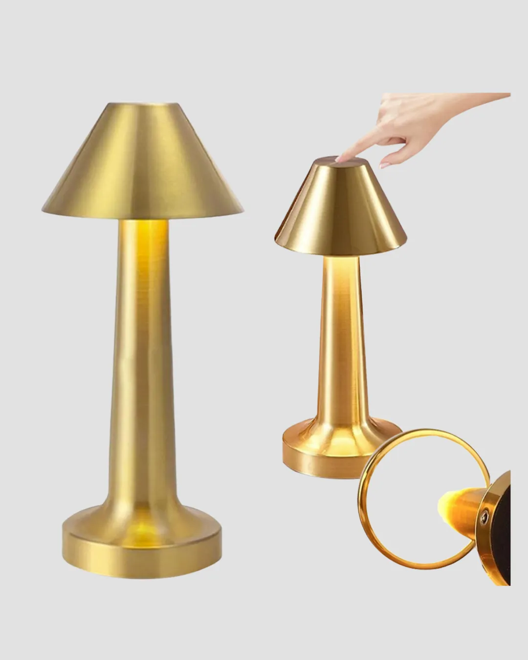 Kablosuz LED Masa Lambası 1800mAh 3 Renk Aydınlatma Dokunmatik