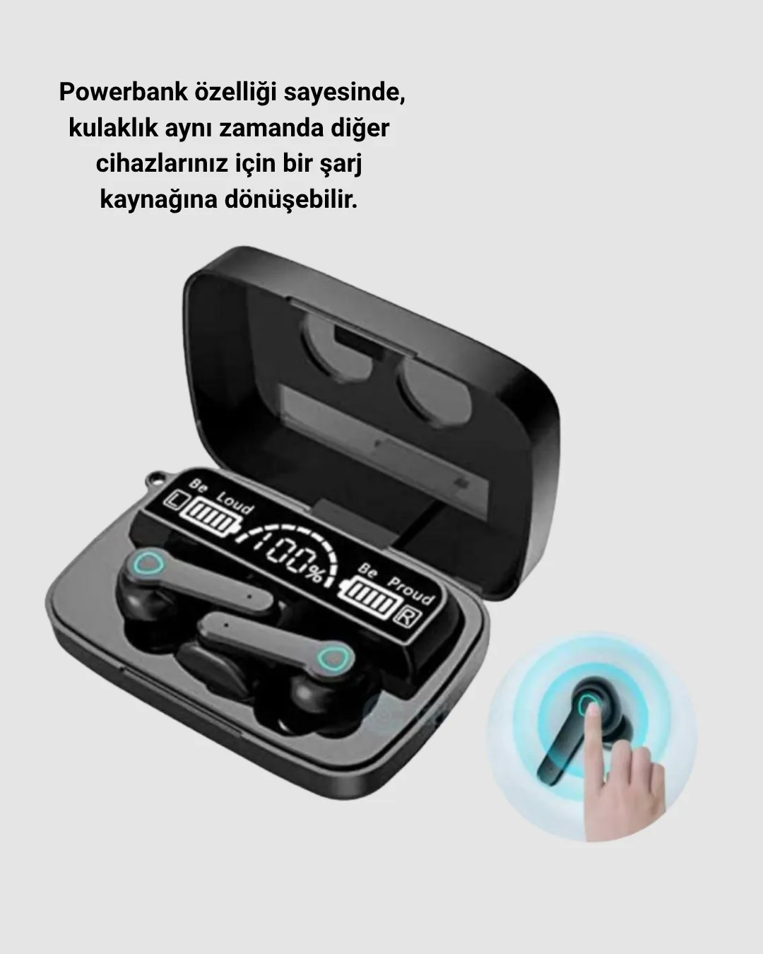 Bluetooth Kulaklık – Powerbank Özellikli, Oyun Modlu, Uzun Ömürlü ve Şarj Kutulu