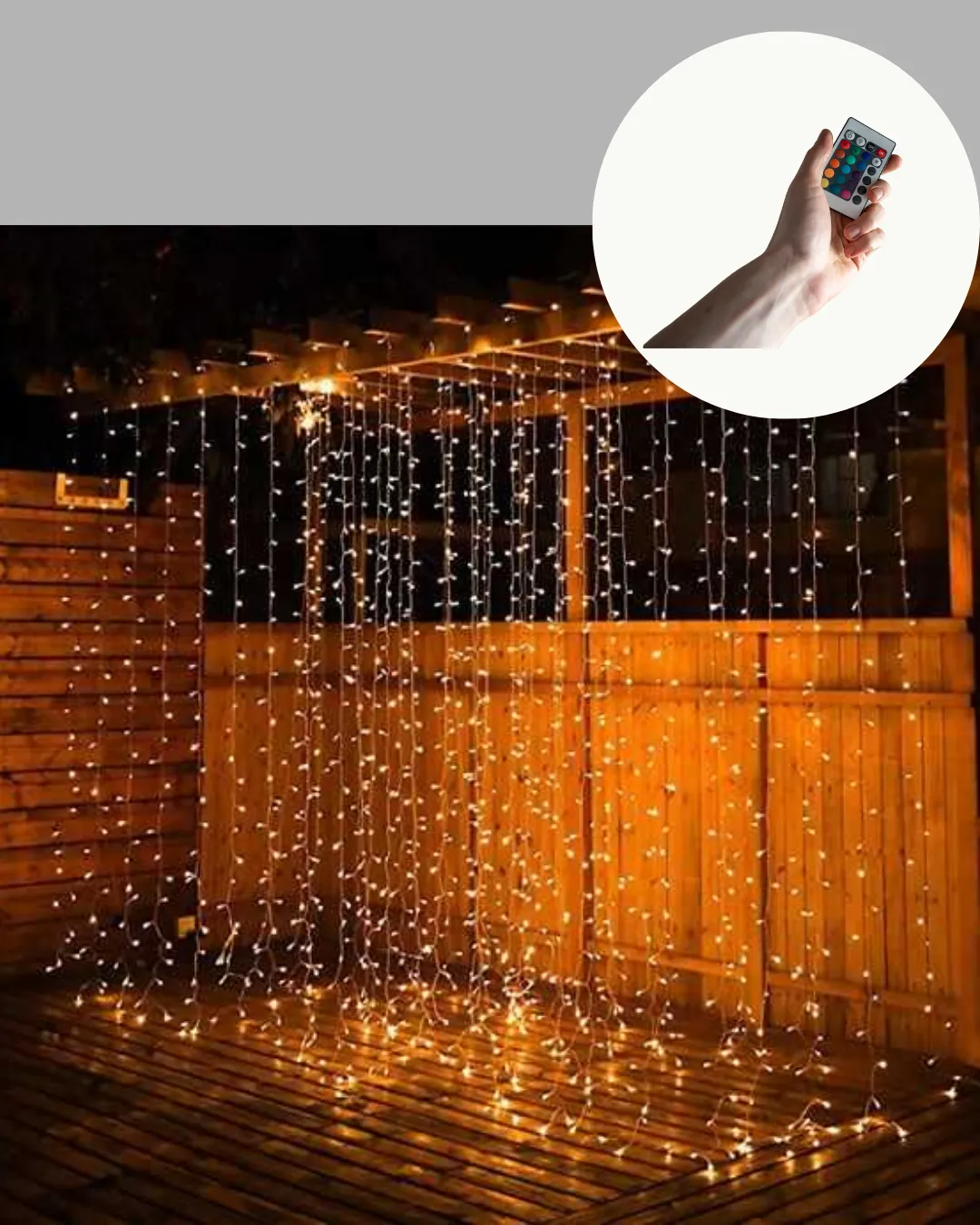 3x3 Metre Perde LED Işık – Parti ve Bahçe Dekorasyonu