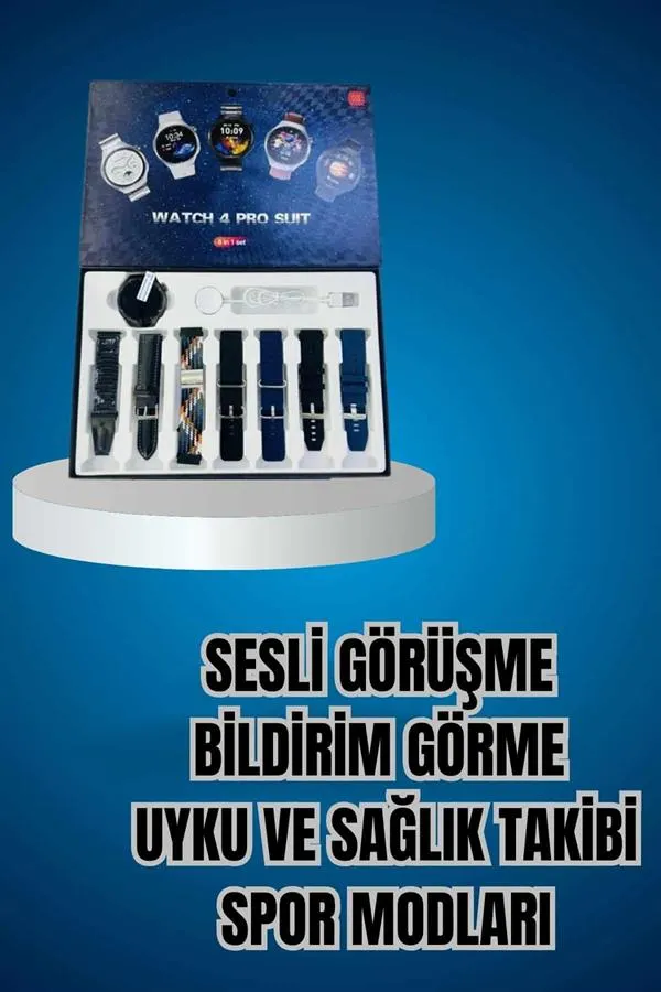 Ucuz Kaliteli Yeni Nesil 7 Kordonlu Akıllı Saat ve Kablosuz Bluetooth Kulaklık ANC Özelliği