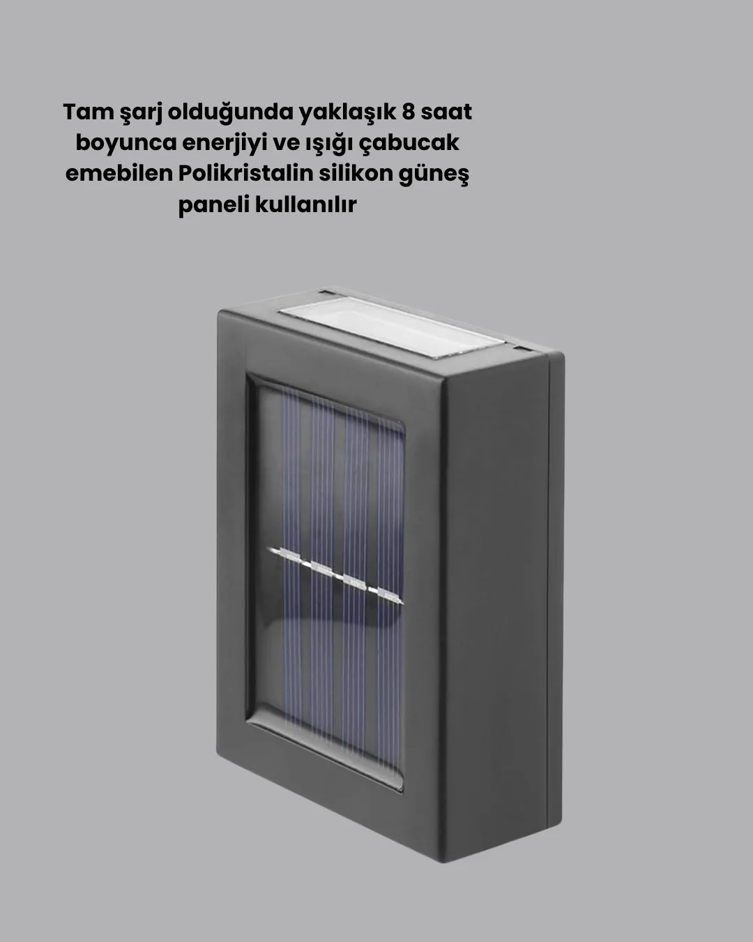 Şeffaf Abajurlu Duvar Tipi Solar Işık