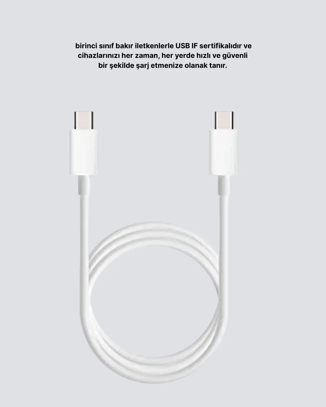30W Hızlı Şarj Destekli 5.0A Type-C Kablo Veri Aktarım Özellikli