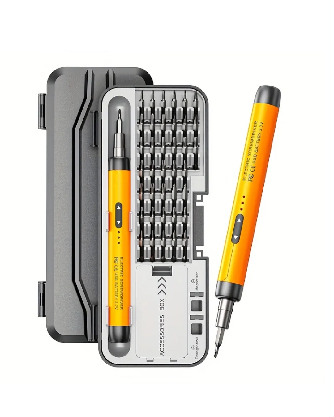 Profesyonel Elektrikli Tornavida Seti 600mAh Şarjlı 38 Parça Hassas Vida Seti