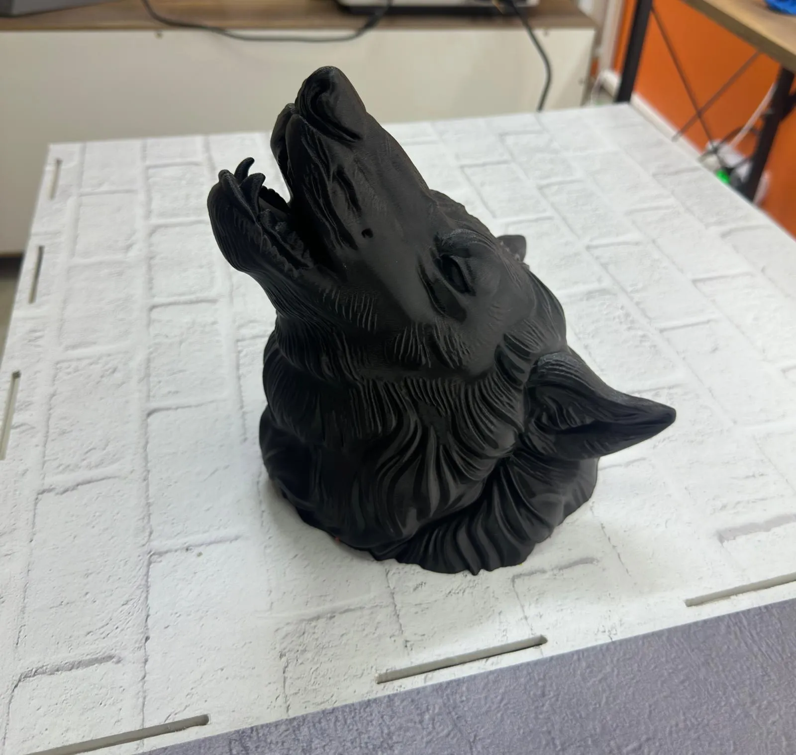 Dekoratif Asılabilir Siyah Ayı Başı 3D Duvar Heykeli 25x19 cm