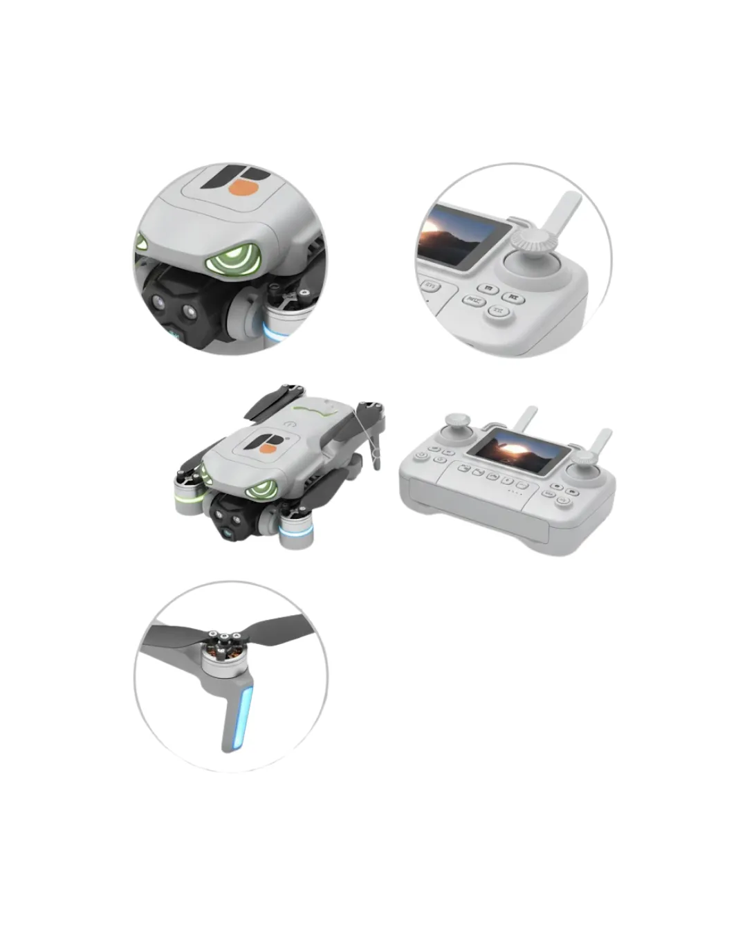 Çift Kameralı Akıllı Engel Algılamalı Katlanabilir Drone