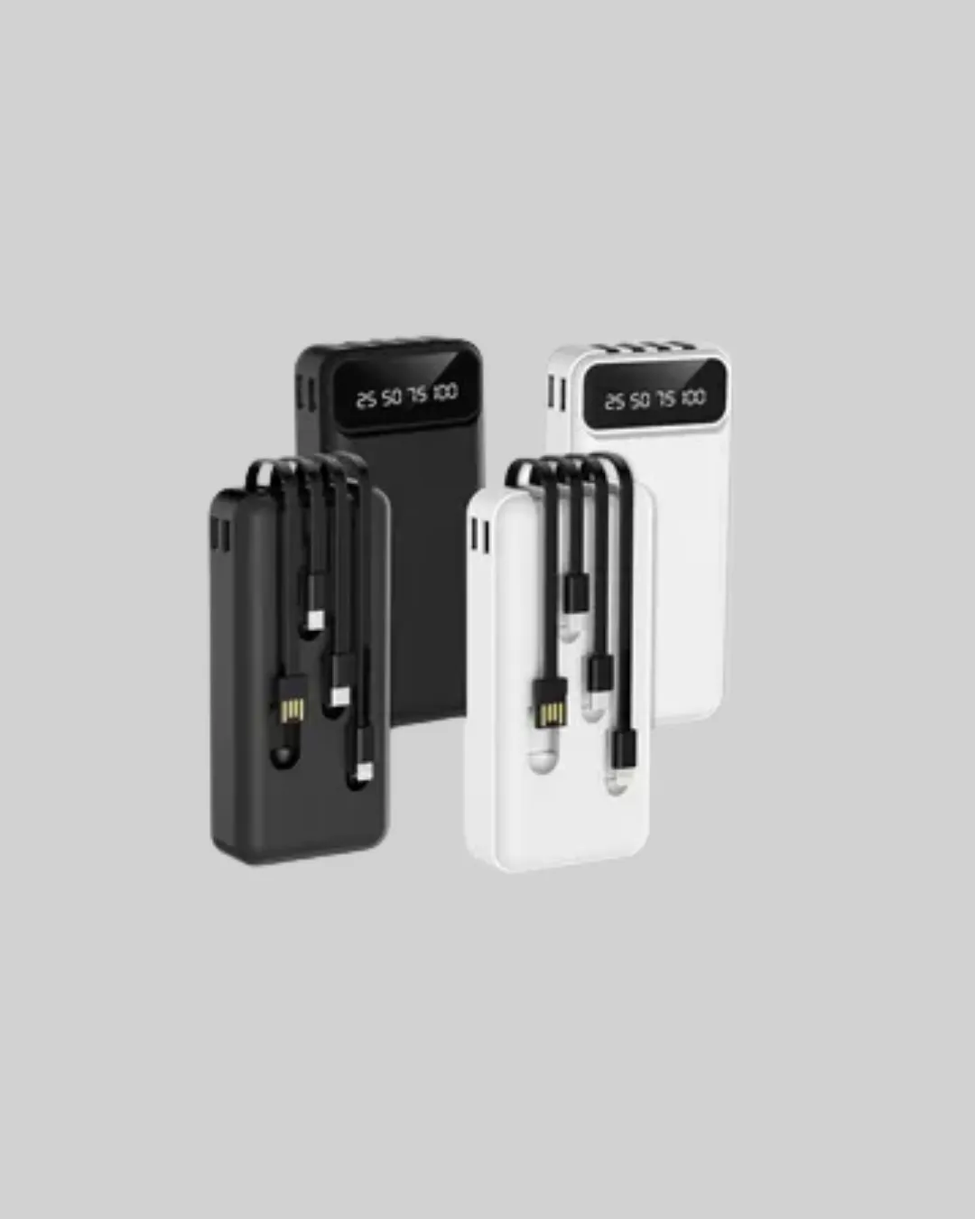 Kamp ve Seyahat İçin 20.000mAh LED Işıklı Hızlı Şarj Powerbank