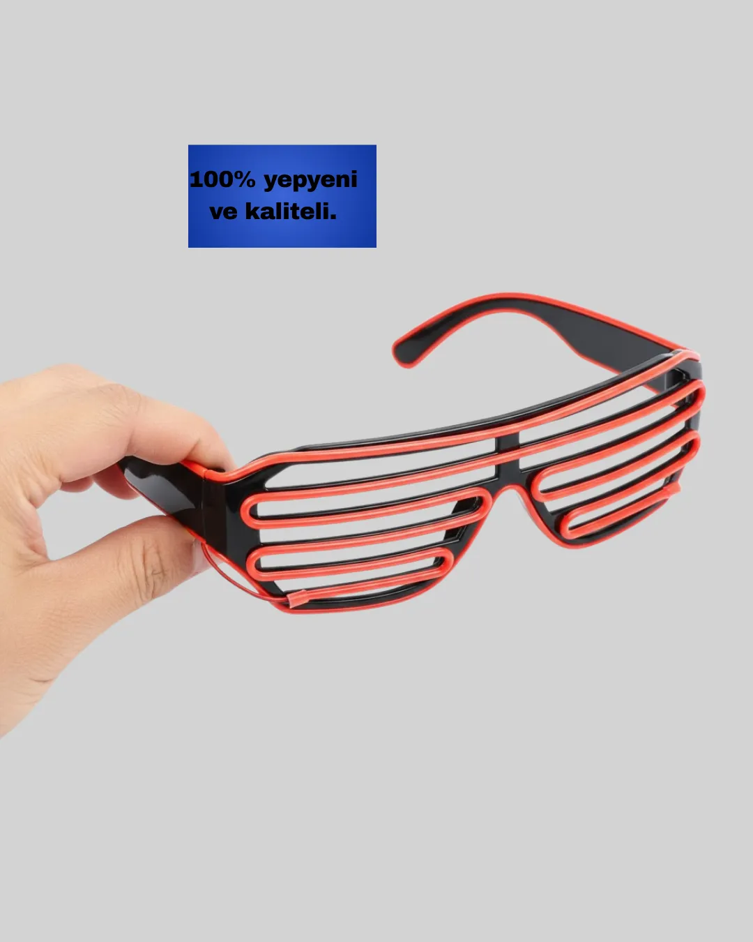 Renkli Işıklı Gözlük Eğlenceli Gece Aksesuarı