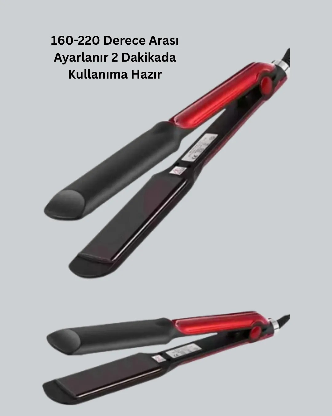 Profesyonel Saç Düzleştirici – 360° Döner Kablo ve Kompakt Tasarım