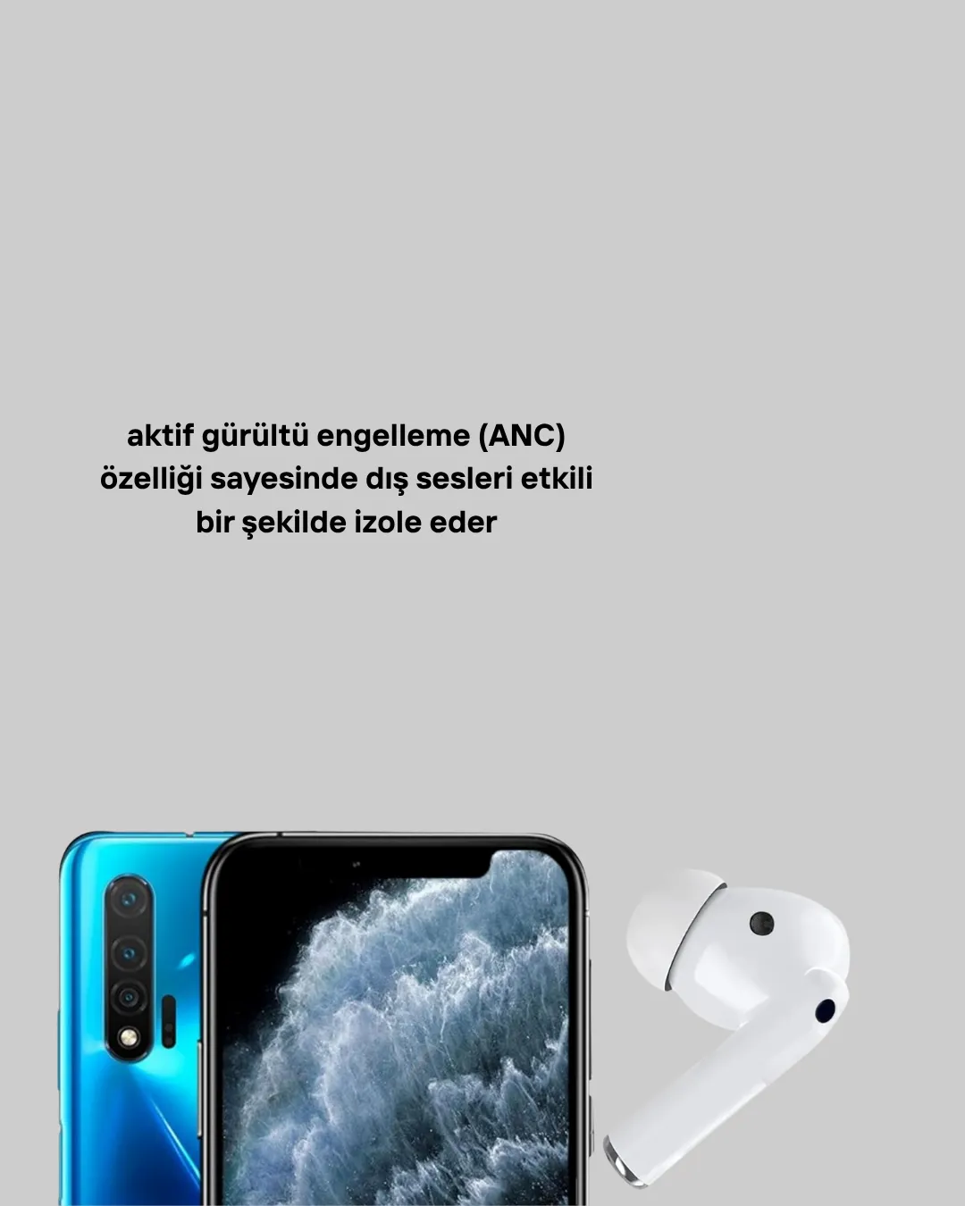 Gürültü Engelleme Özellikli Kablosuz Bluetooth Kulaklık –  Type-C Hızlı Şarj