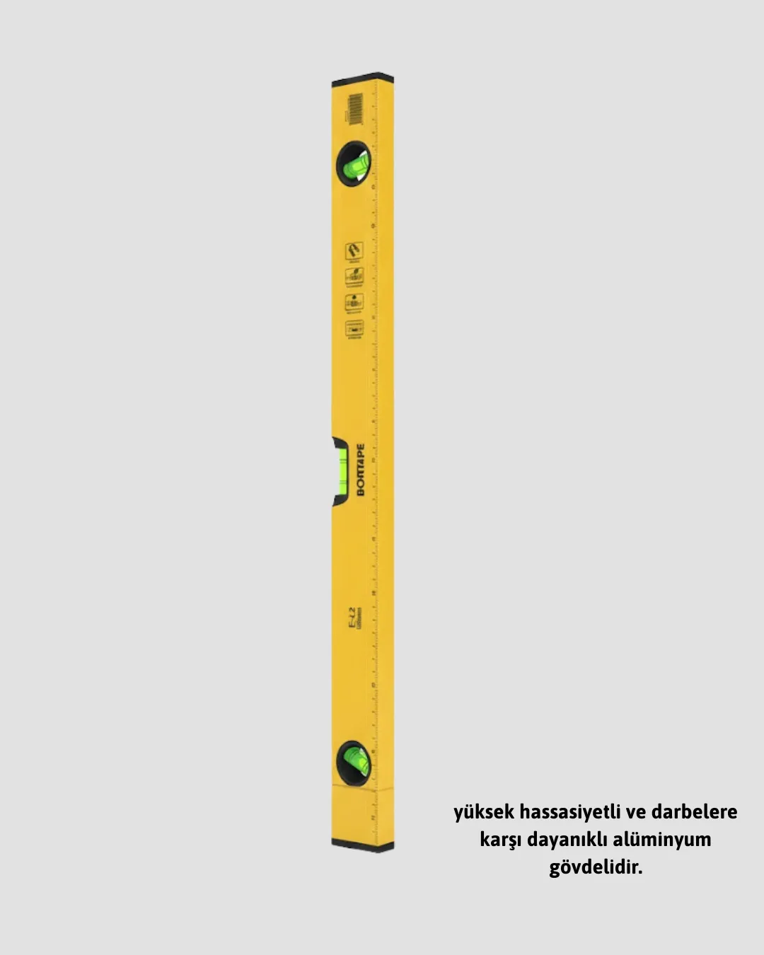 Hassas Ölçüm Sağlayan 600 mm Sarı Su Terazisi