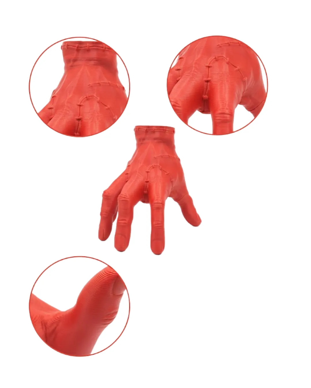 3D Dekoratif Kırmızı El Biblo 17x16 cm Modern Ev Aksesuarı