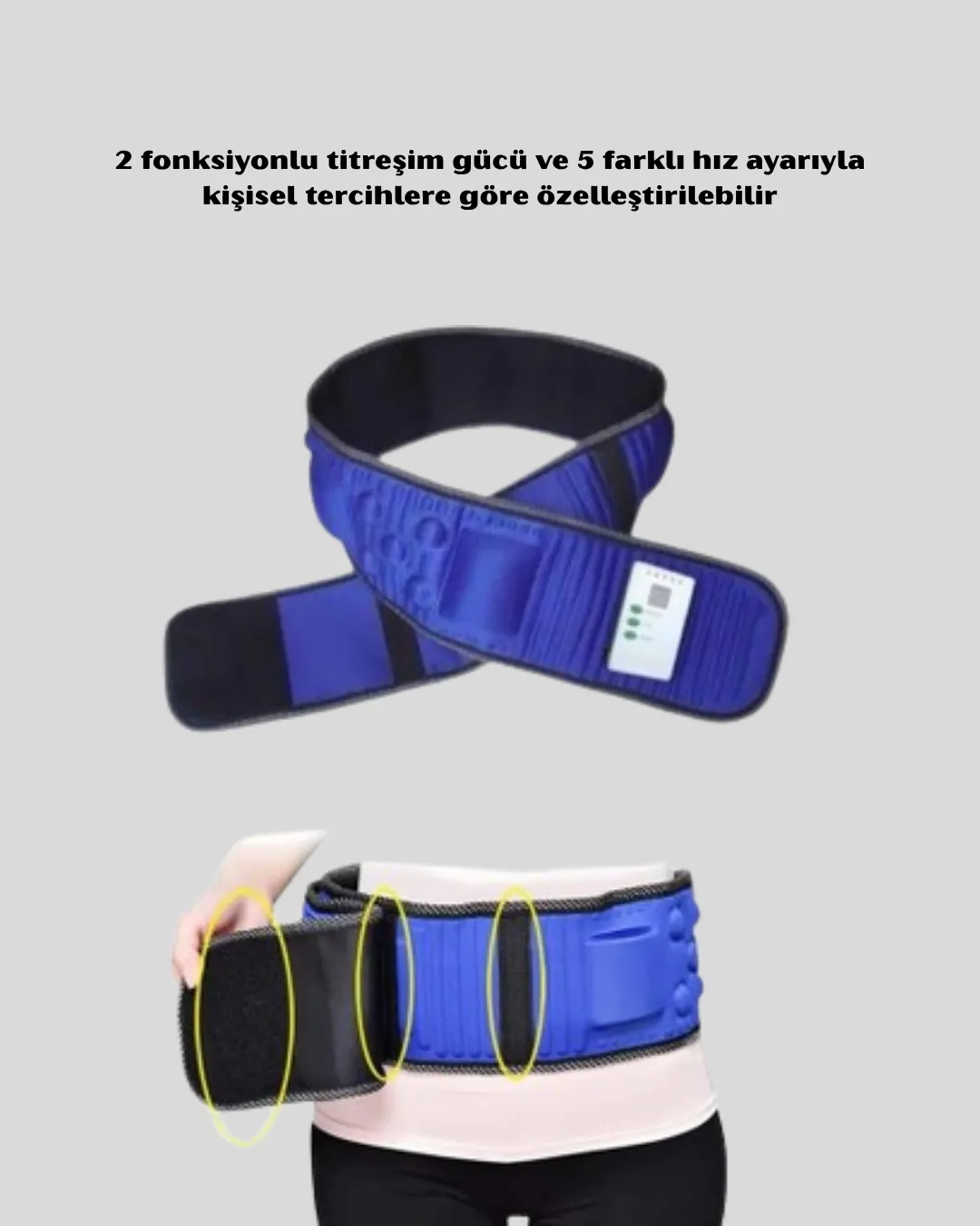Unisex Titreşimli Masaj Aleti – Ayarlanabilir Hız ve Fonksiyonlu Kemer Tasarımı