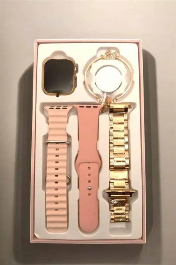 Akıllı Saat Amoled Ekran 3 Kordonlu Aksesuar Hediyeli Sesli Görüşme