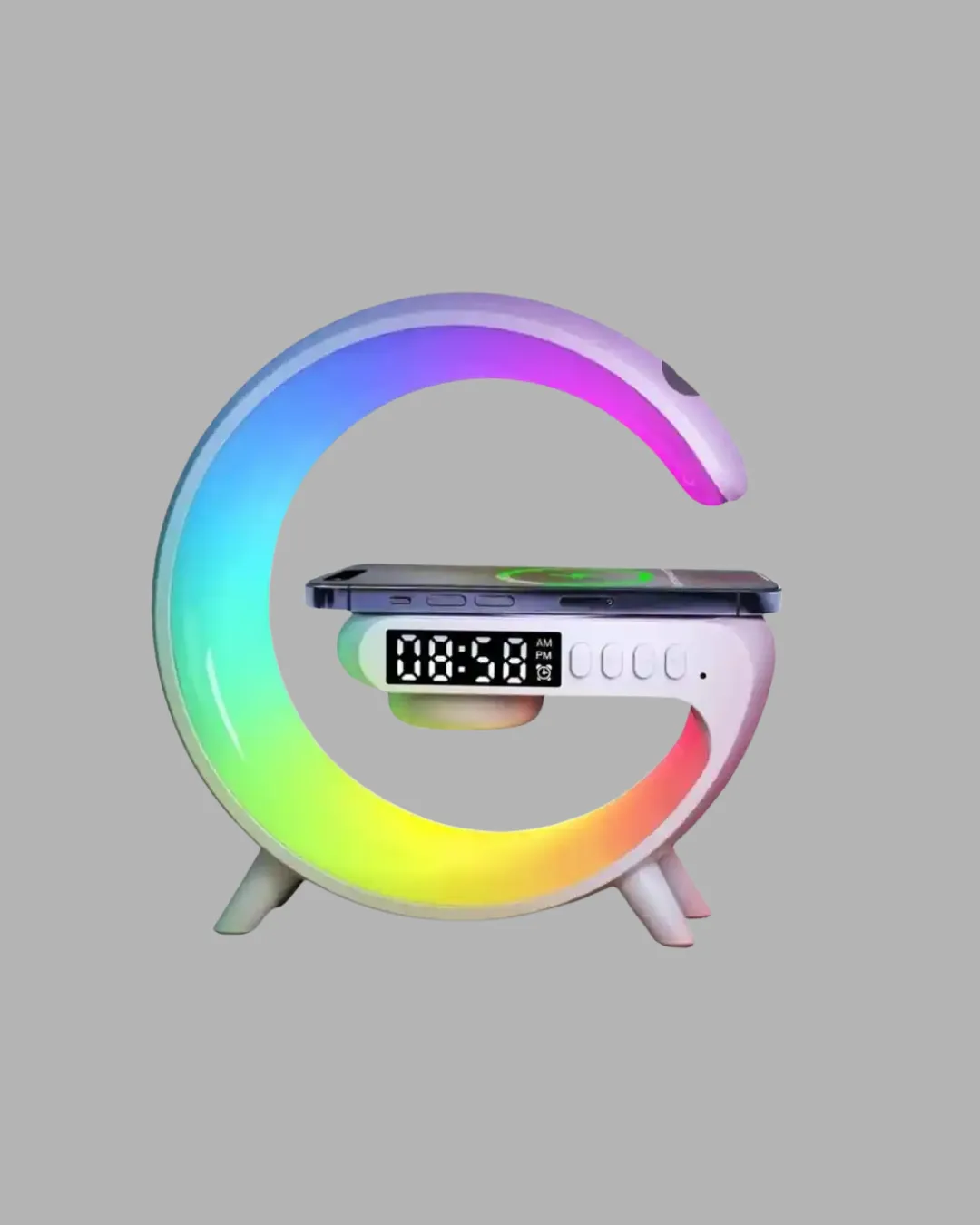 15W Hızlı Kablosuz Şarj Destekli Çok Fonksiyonlu Akıllı Masa Lambası