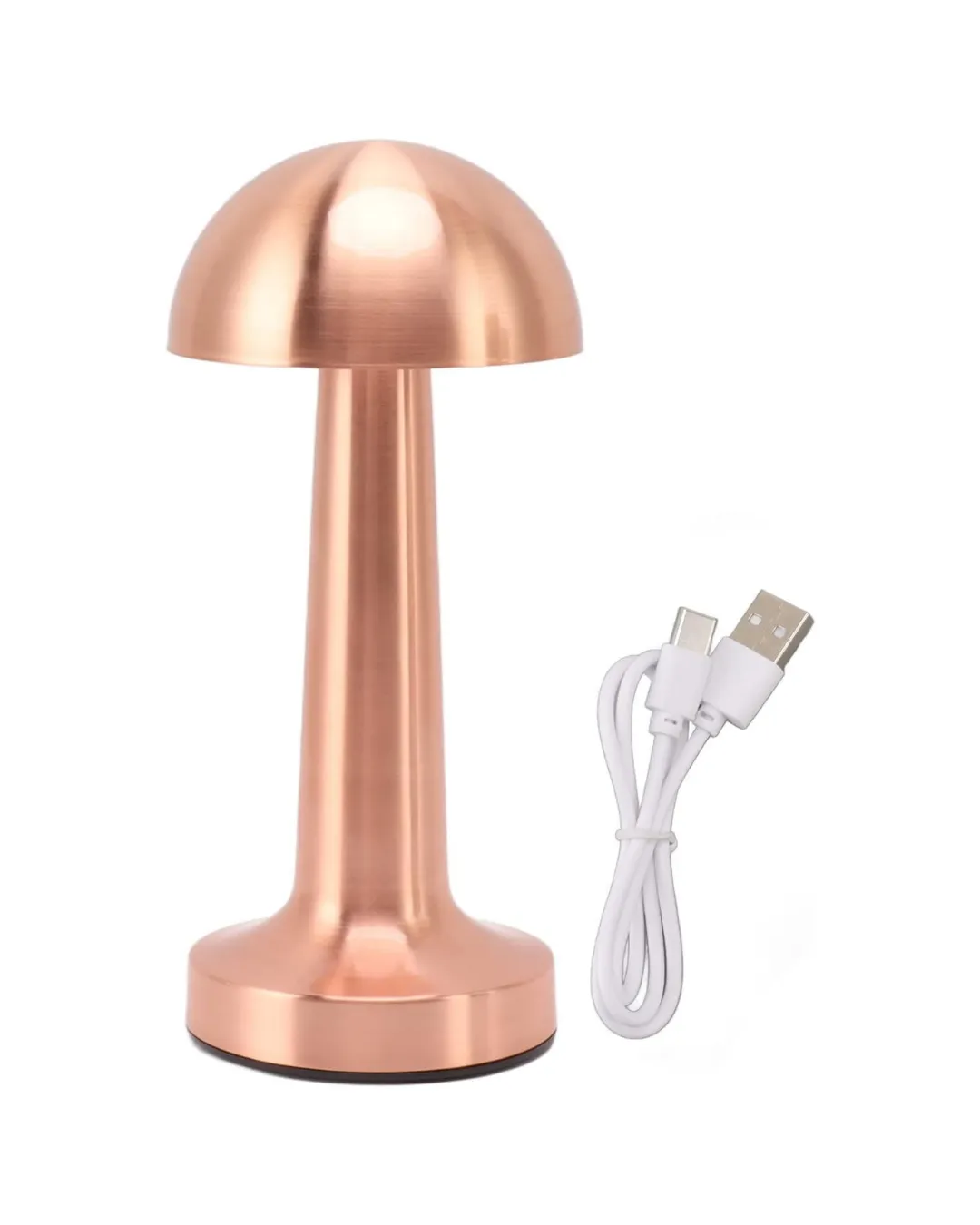 Şarjlı LED Masa Lambası 3 Kademe Dokunmatik Bronz Modern Tasarım